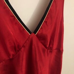 Elegant Red Satin Nightgown